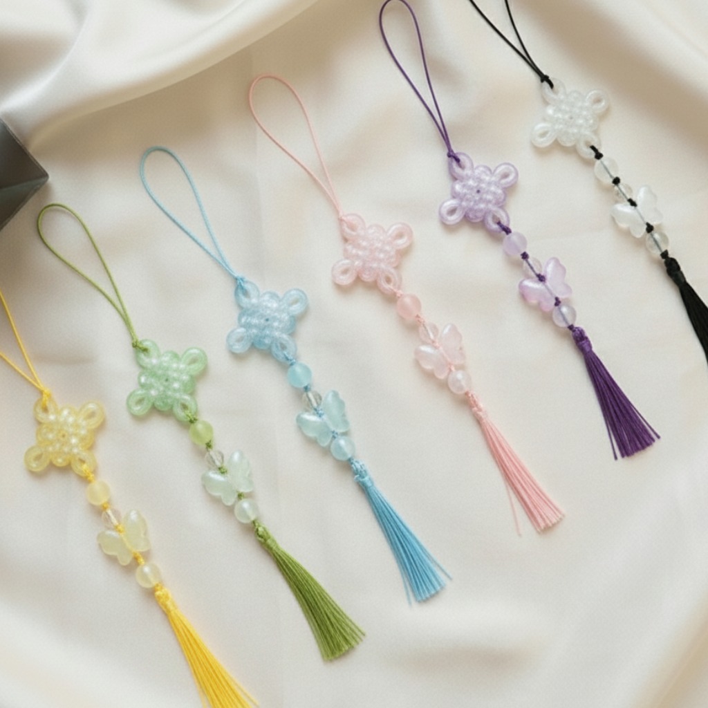 전통 매듭 키링 만들기 노리개 DIY 키트 재료 태슬 끈 나비 세트 비즈 동심결 공예 부자재 한국, 1개, 옐로우 6,900원