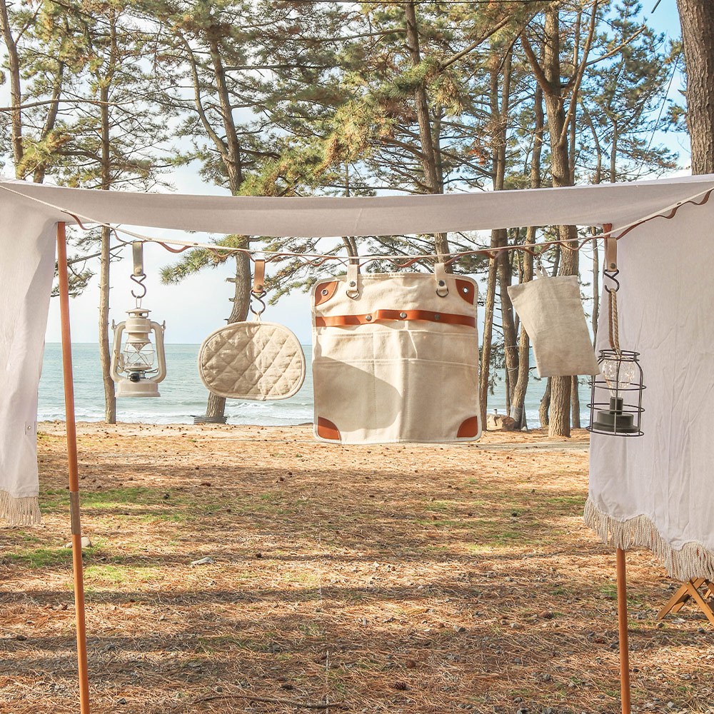 코마스나인 데이지 체인 가죽 캠핑옷걸이 감성캠핑 5.5m 15,500원