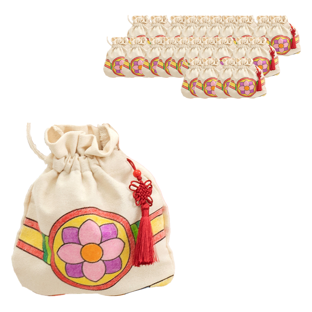 민화샵 패브릭 복주머니 크로스백 만들기 세트 S240062B, 단청, 10세트 36,000원