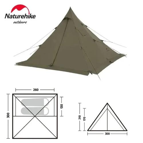 네이처하이크 굴뚝 창이 있는 팔각형 캠핑 텐트, 야외 초경량 티피 텐트, 피라미드 이중층 난연 2 234,000원