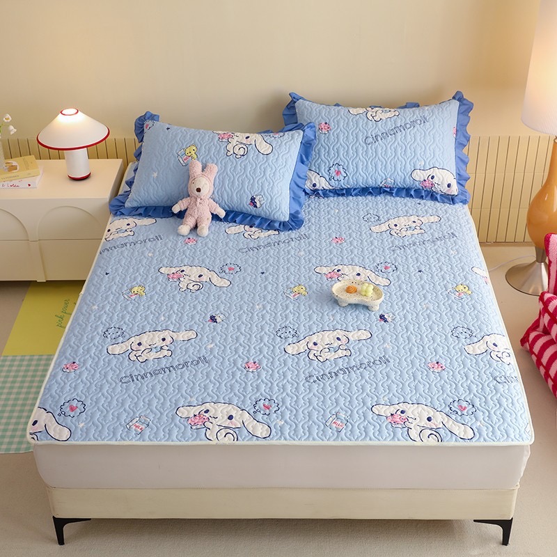 다나에 산리오 공식 라이센스 요 세트 헬로키티 순면 패드 쿠로미 누빔 밴딩형 두꺼운 요매트 +Integrated International Trade Co. Ltd 머리핀 35,900원