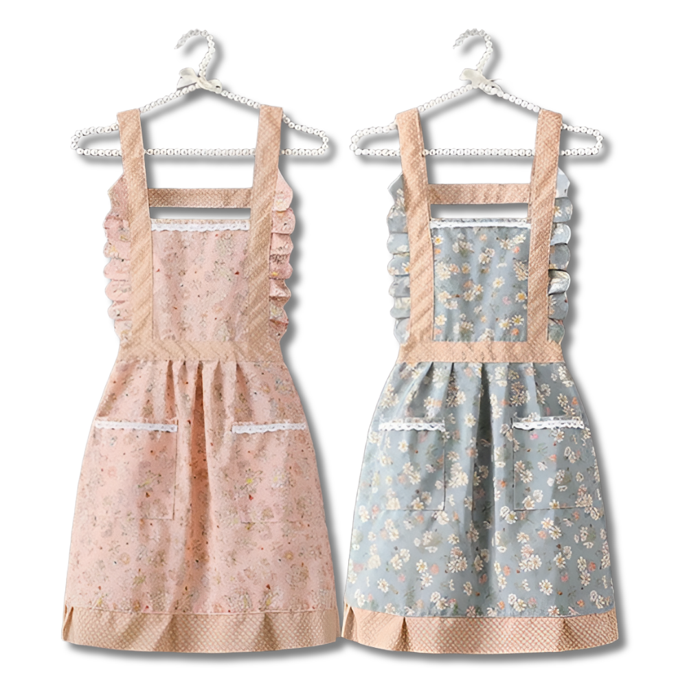 다다마켓 꽃무늬 앞치마 플라워 방수 포켓앞치마 예쁜앞치마 17,800원