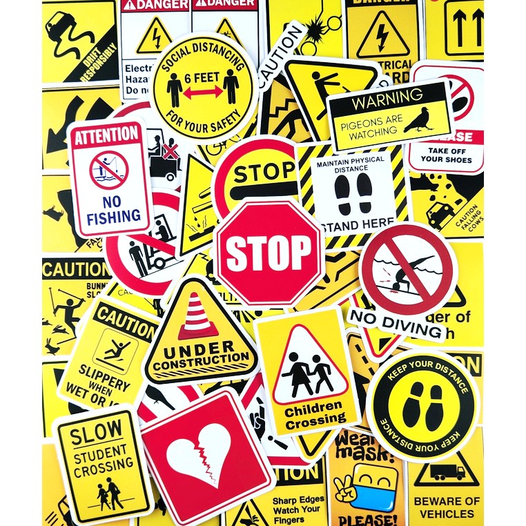 안전 경고 스티커 A형 세트 다꾸 인스 캐리어 아이패드 노트북 꾸미기 4,500원