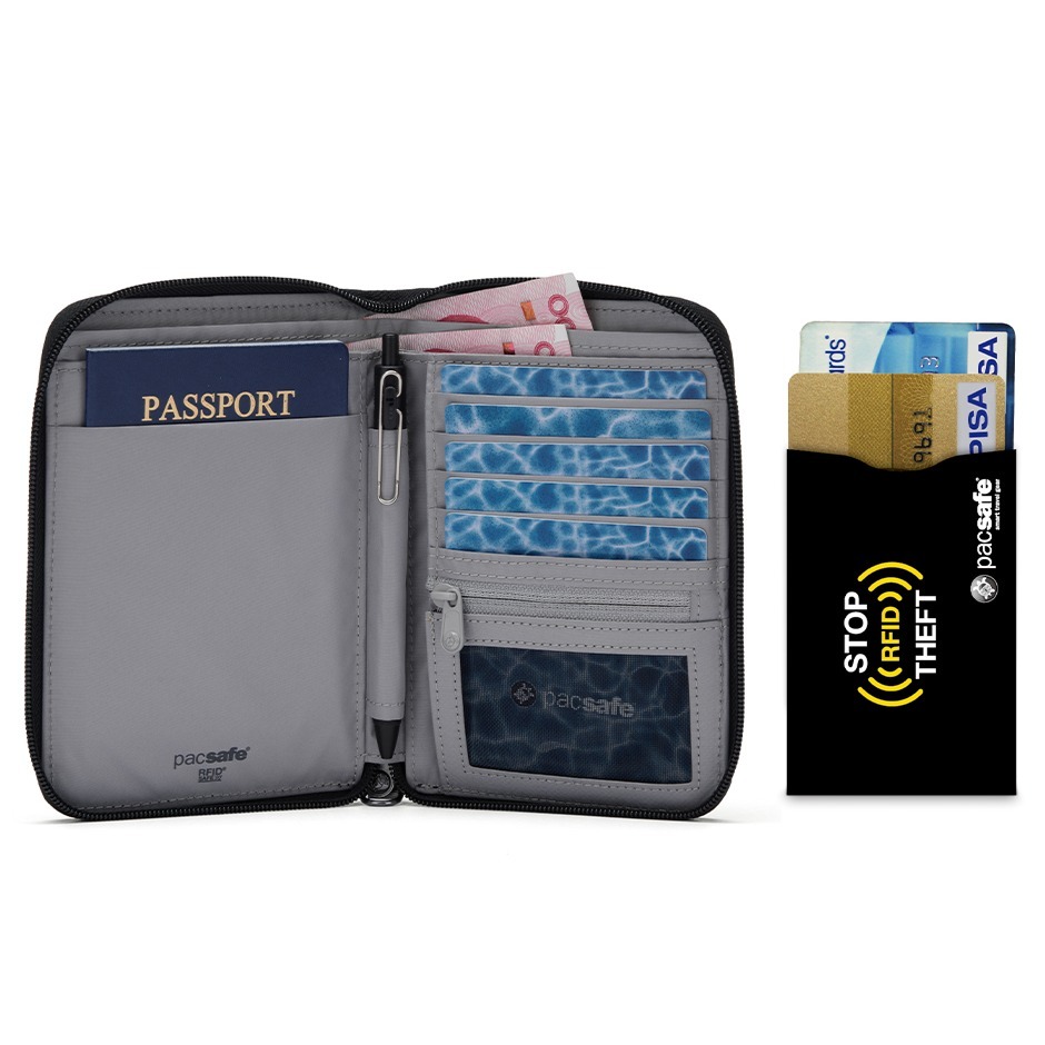 팩세이프 RFID 세이프 컴팩트 장지갑 + RFID차단 카드슬리브 2p 세트 76,000원