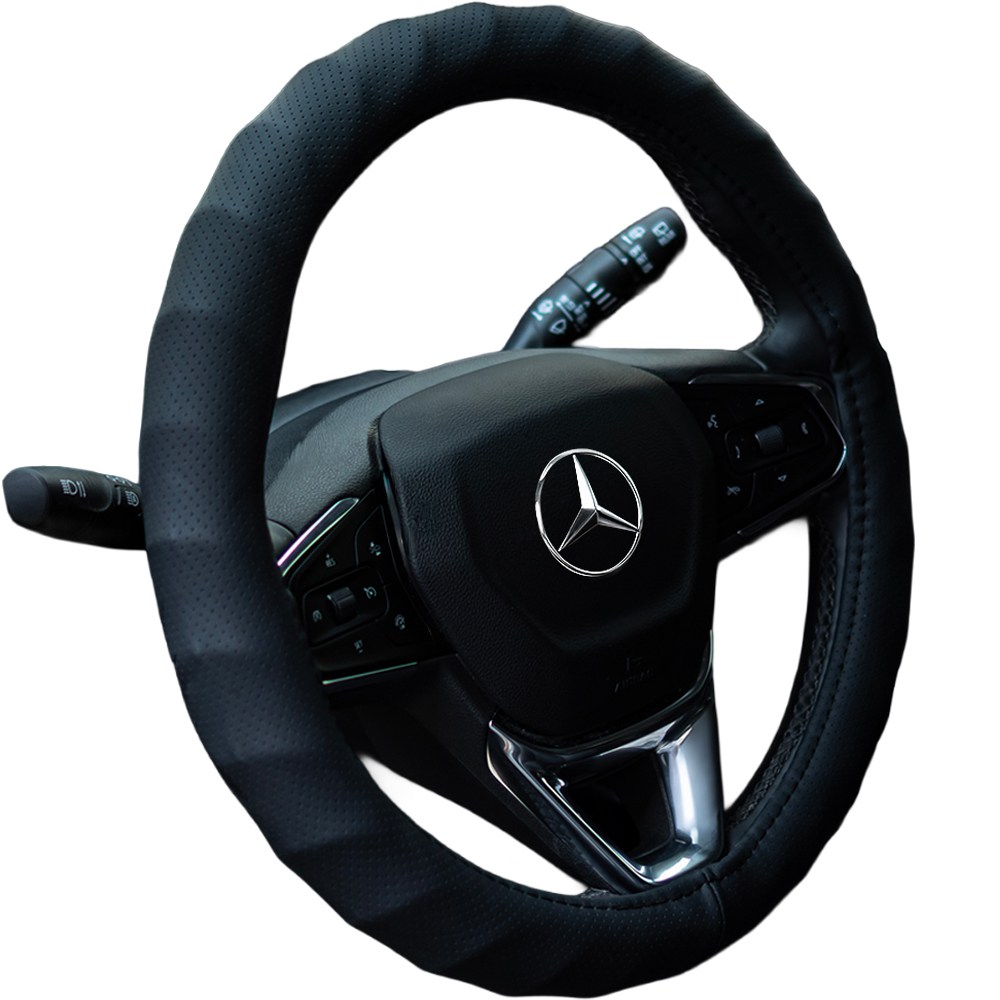 볼체 차량 논슬립 얇은 순정형 핸들커버 타공 운전대 커버, 01.클래식 블랙 22,900원