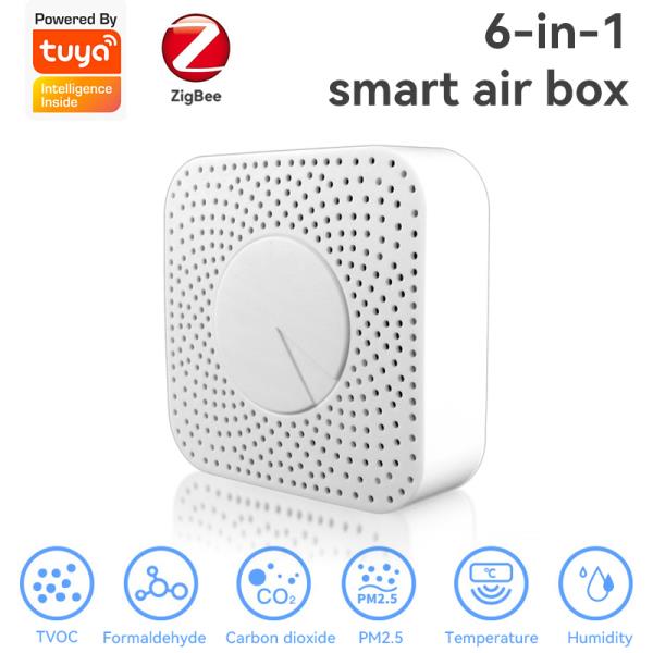 [측정테스트 작업용]Tuya Zigbee 스마트 홈 공기질 모니터, CO2 측정기, HCHO PM2.5 TVOC 가스 온도 습도 41,900원