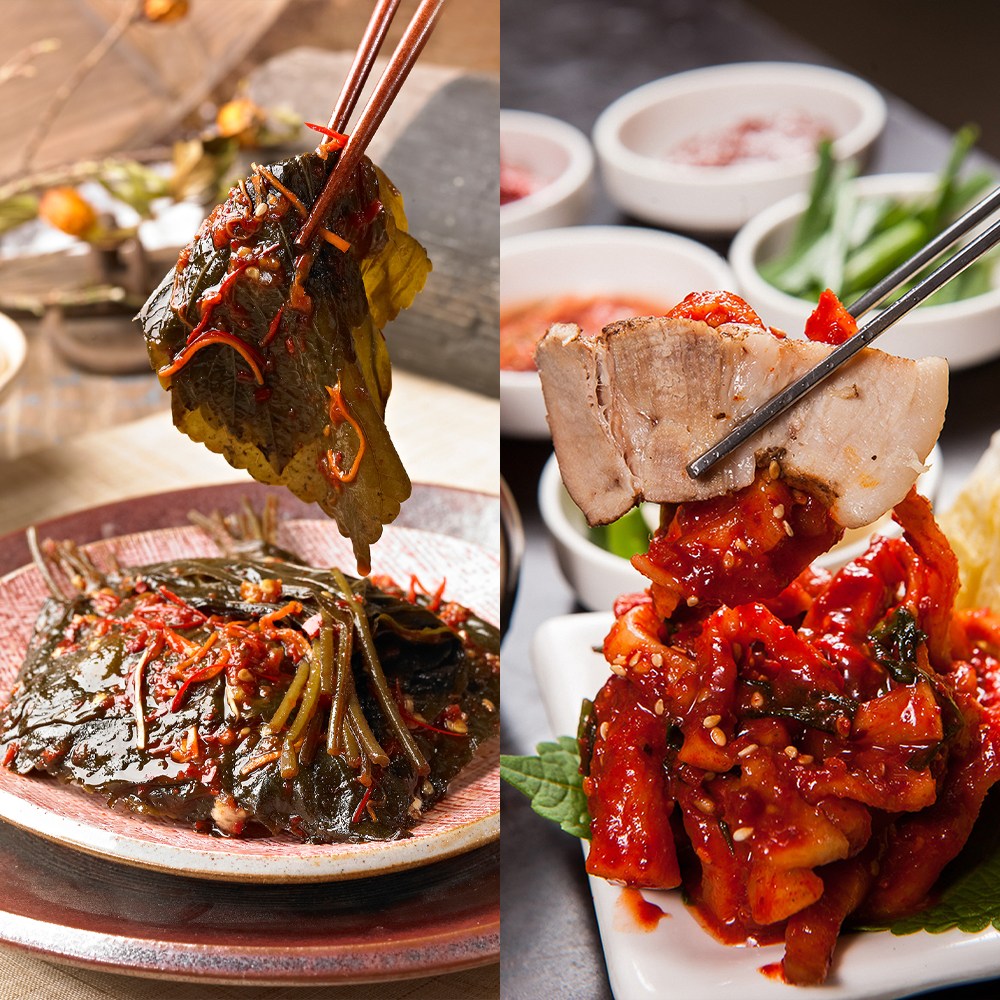 해성 반찬모음 양념깻잎1kg + 무말랭이무침1kg 기획패키지 _아이스박스출고, 1개, 2kg 13,900원