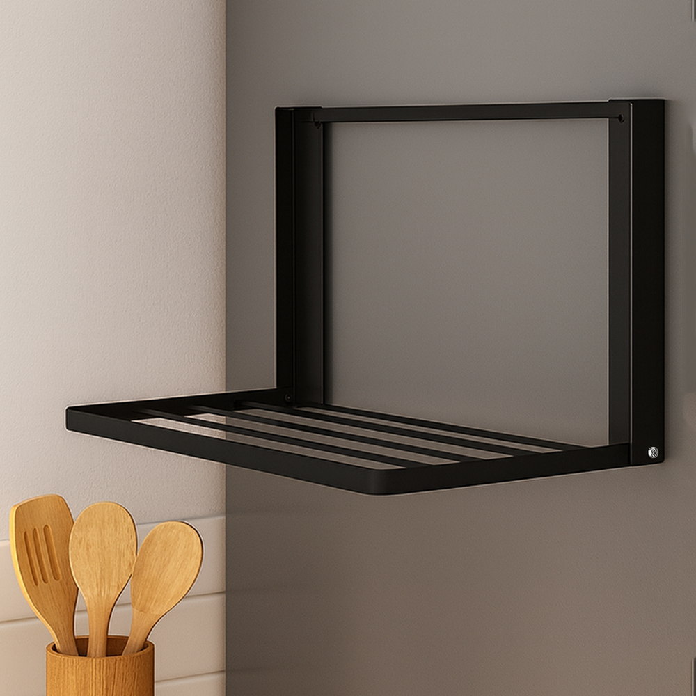 바른리빙 무타공 접이식 자석 선반, 블랙, 1개 12,240원