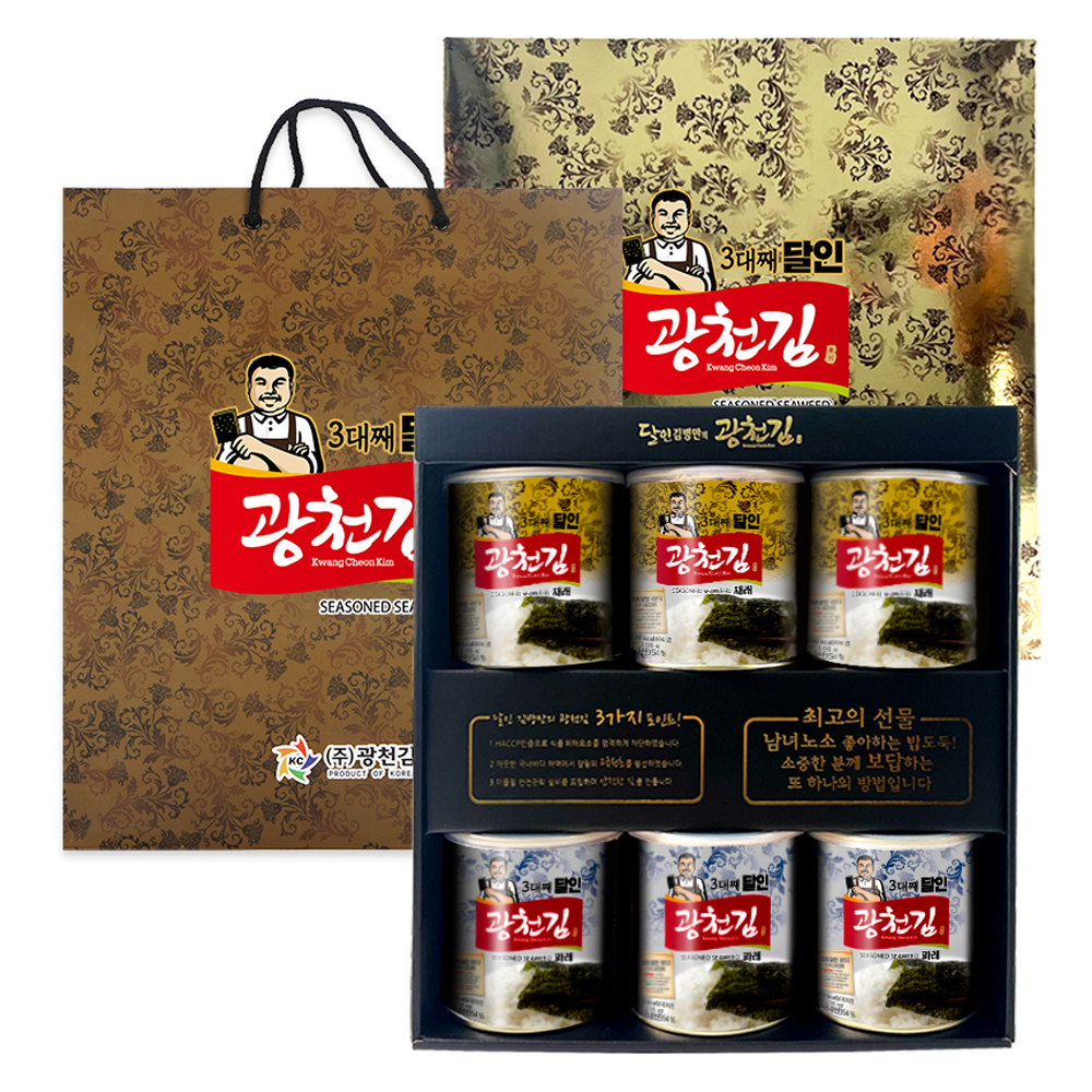 광천김 3대째 달인 캔김 혼합 선물세트 12호, 1세트 29,900원