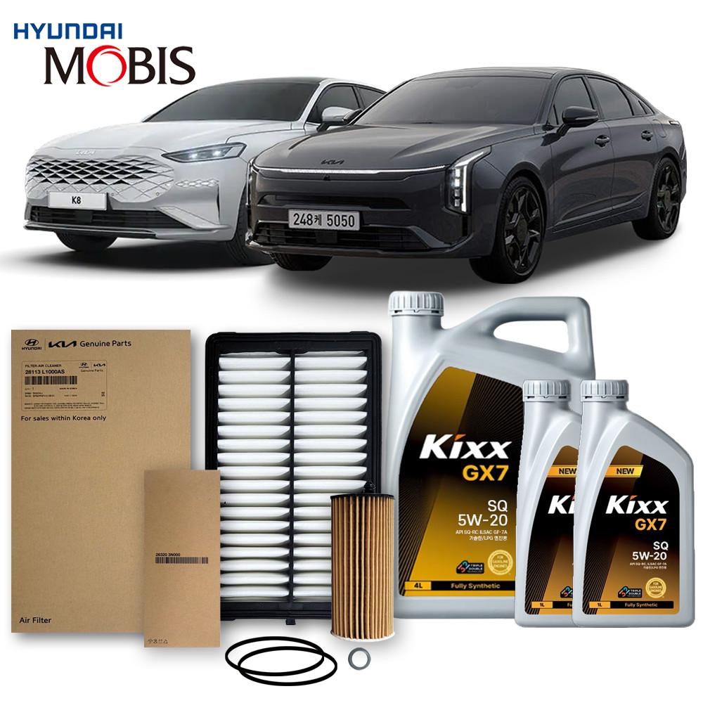더뉴포함 K8 3.5 LPG (21-27년식 이후) 킥스합성유+순정필터세트 5W20 50,470원
