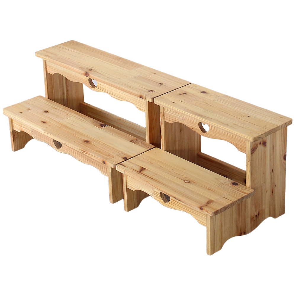 나무다움 원목 계단 화분받침대 화분정리대 인테리어 화분진열대, 내추럴, 1개 45,700원