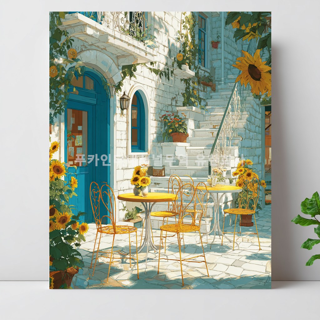 티레오 액자 보석십자수 캔버스형 DIY 키트 40 x 50 cm 풍경 그림 실내 대형 풍수 장식  3D 원형 큐빅 비즈 구슬 취미 PK-5913 23,800원