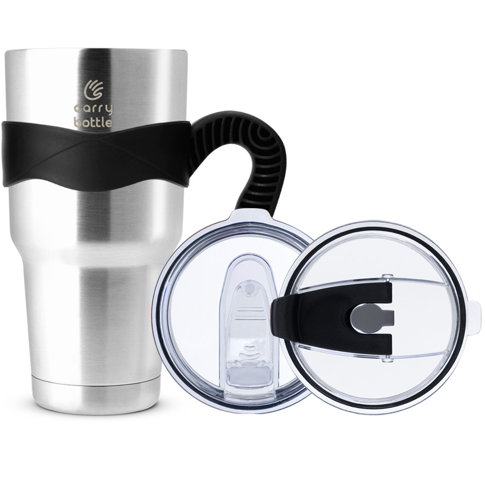 캐리보틀 몬스터 텀블러 + 플립 빨대 뚜껑 + 전용 손잡이 세트 22,900원