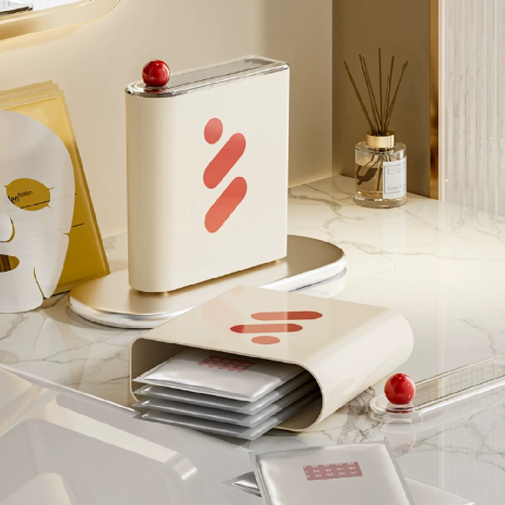 리브온 마스크팩 보관함 슬림 밀폐 팩 정리 케이스, 화이트, 1개 5,400원