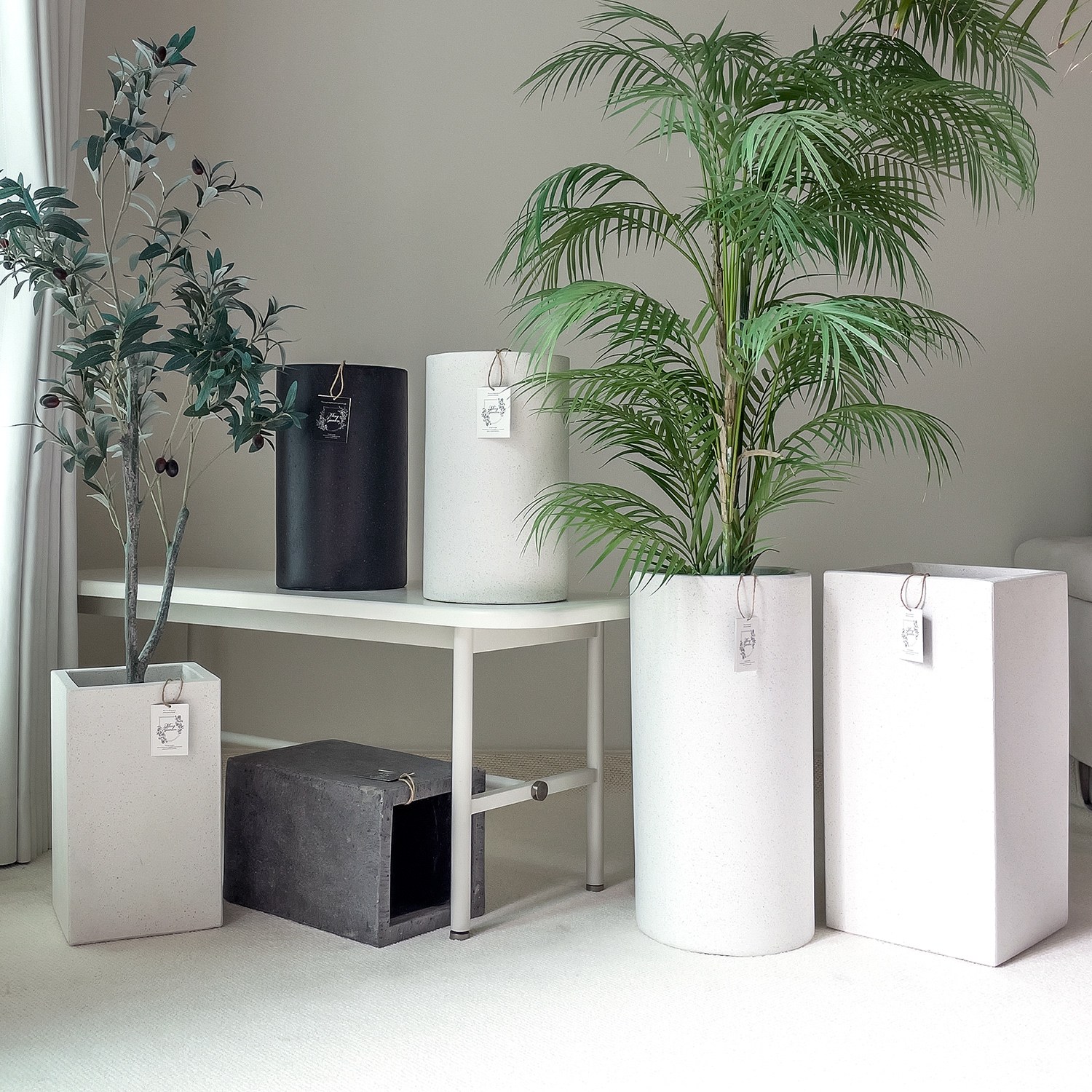 밍이네가든 대형 인테리어 베이직 테라조 화분 32,700원