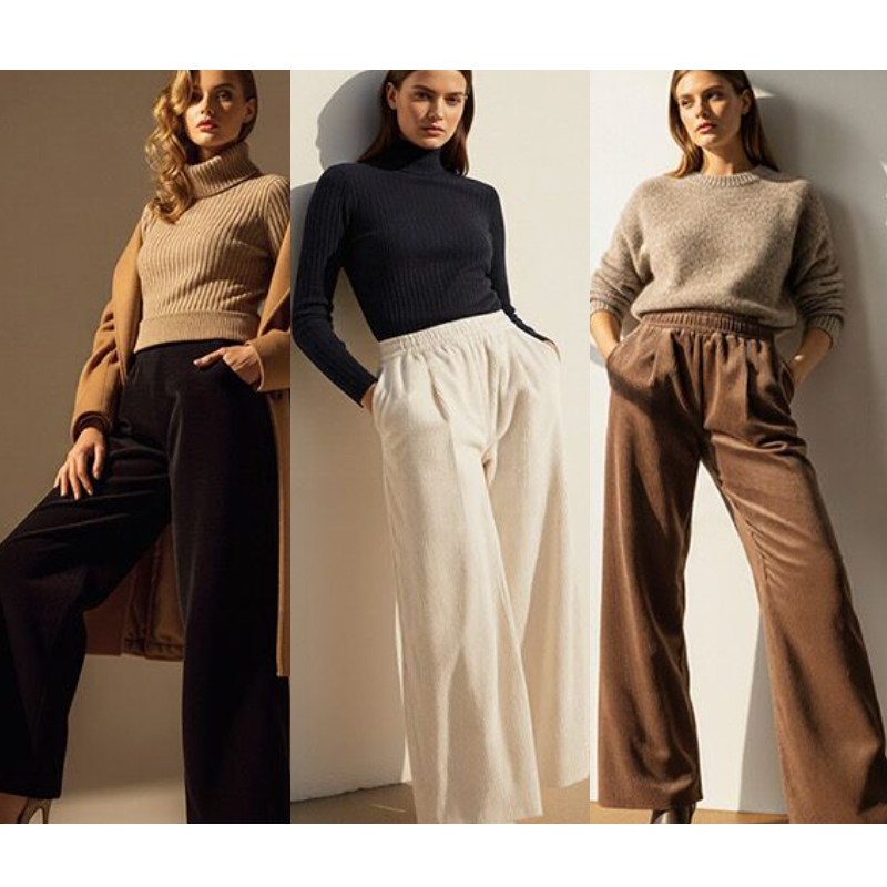 1+1여성 코듀로이 원턱 와이드 기모 본딩 팬츠 골덴 바지 29,800원