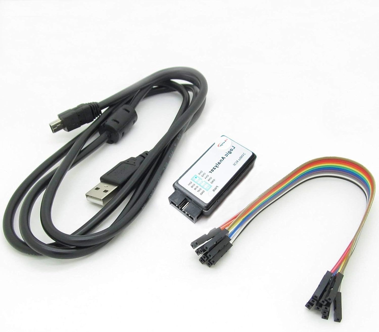 EMI 페라이트 링 USB 케이블 24MHz 8CH 8채널 UART IIC SPI 디버그가 포함된 hiBCTR 로직 분석 장치 35,420원