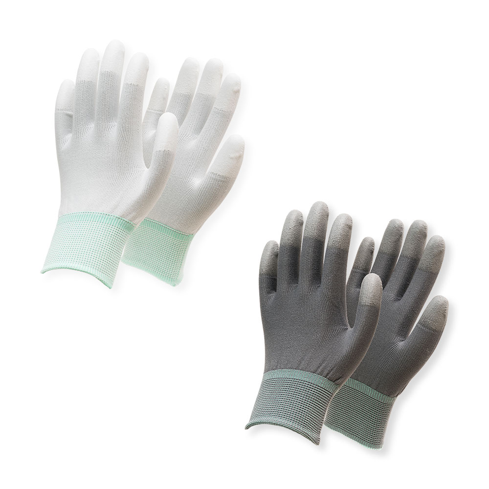 에이스글러브 손끝 고급 PU 탑장갑 백색, 회색 손가락 코팅, 백색, 10세트 3,170원