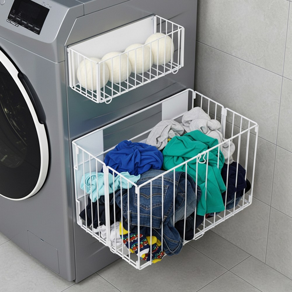 하루꿈 무타공 마그네틱 접이식 세탁바구니 욕실용 빨래바구니 옷 수납 햄퍼 수건보관함 11,610원