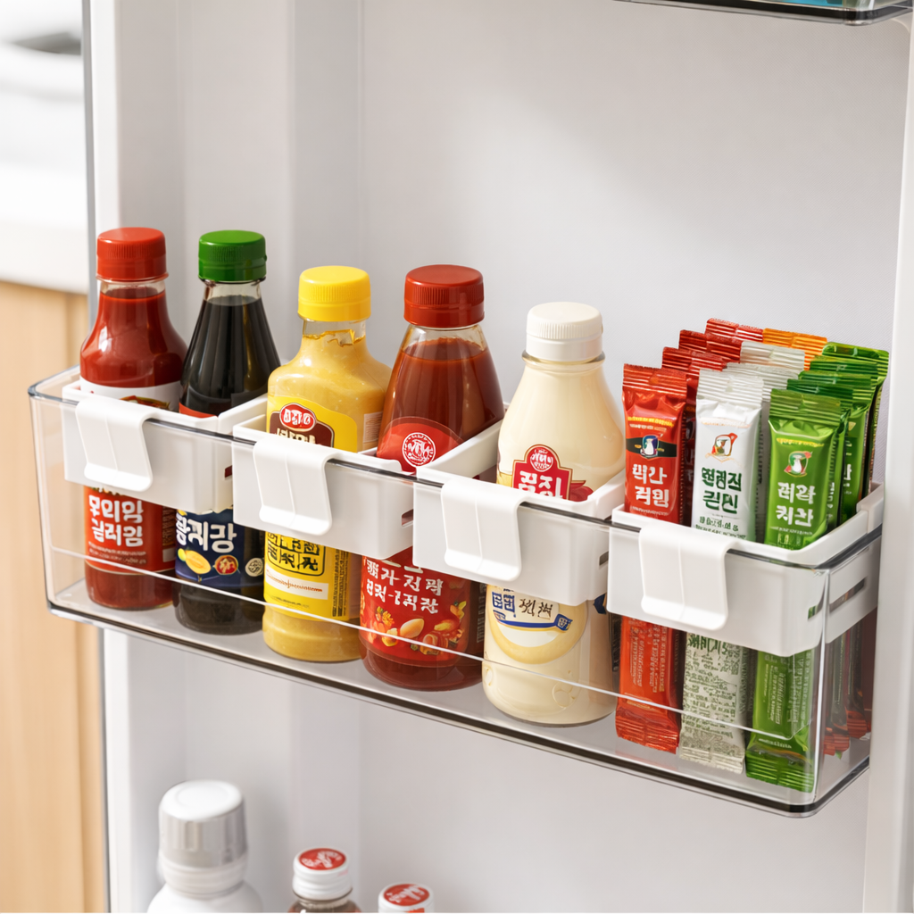 다온이네 냉장고 도어포켓 길이조절 클립형 수납 소스 정리함 6,660원