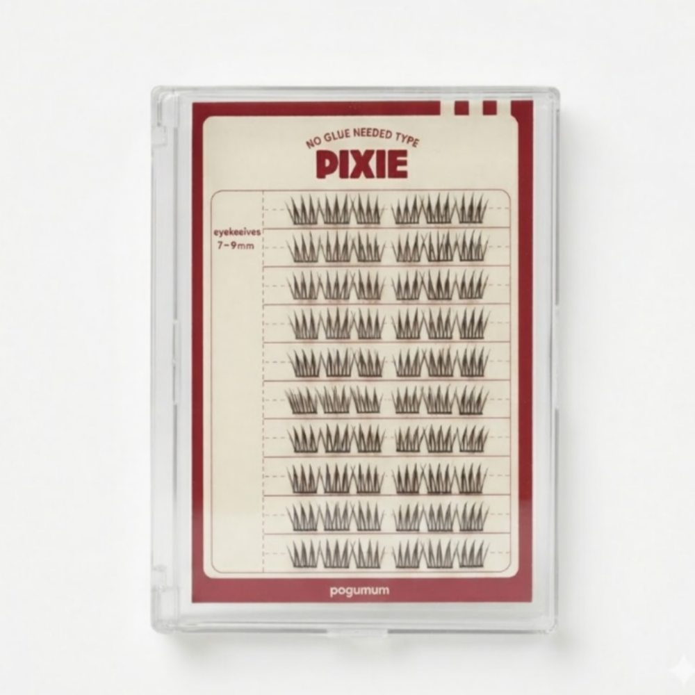 포근썸 7-9mm 풀없이 붙이는 노글루 속눈썹, 1개, 블랙, 현재가 8,850원