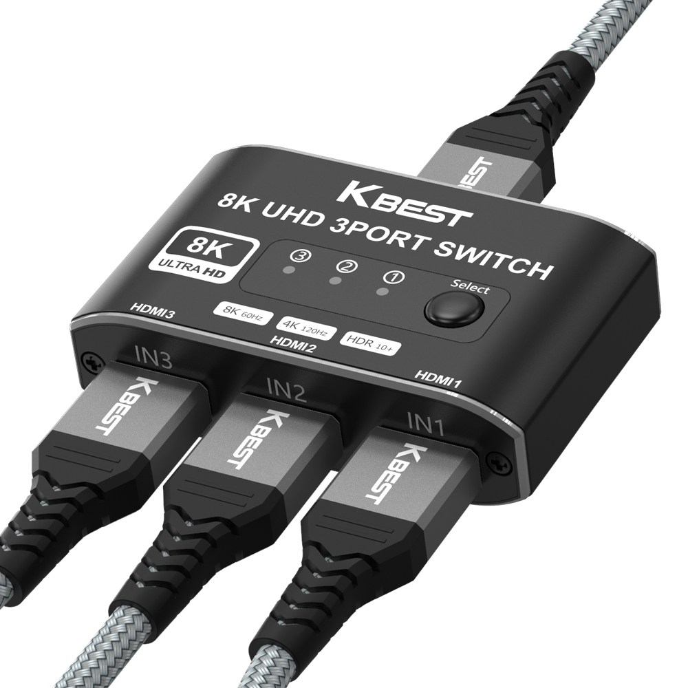 Premium 8K HDMI 2.1 선택기 스위치 셀렉터 3:1, 1개 35,110원
