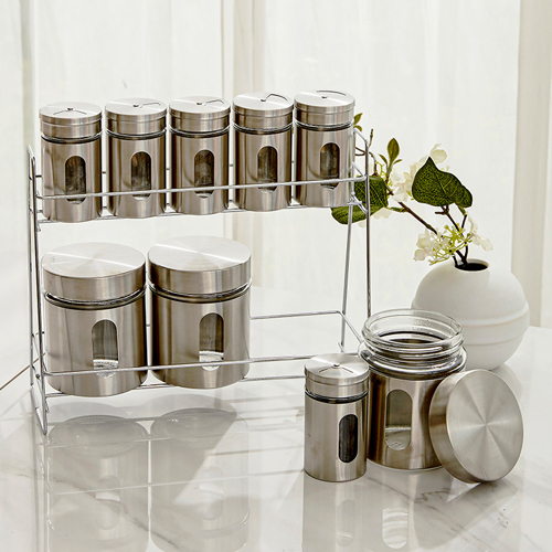 강화유리 입자조절 유리스텐 양념통100ml(5개) + 양념통330ml(3개) + 거치대 36,900원