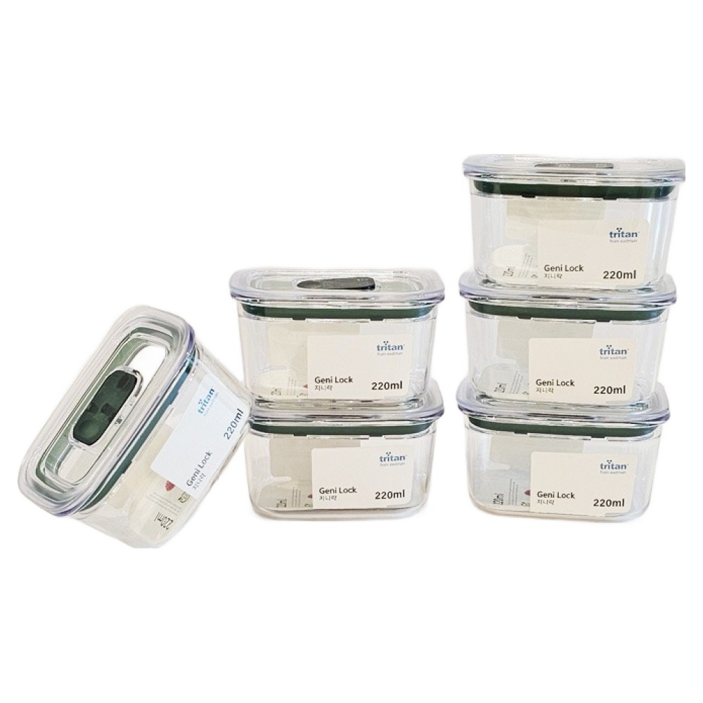 ecosense 지니락 올트라이탄 직사각 밀폐용기 220ml, 6개, 밀폐용기 220ml 6p 33,300원