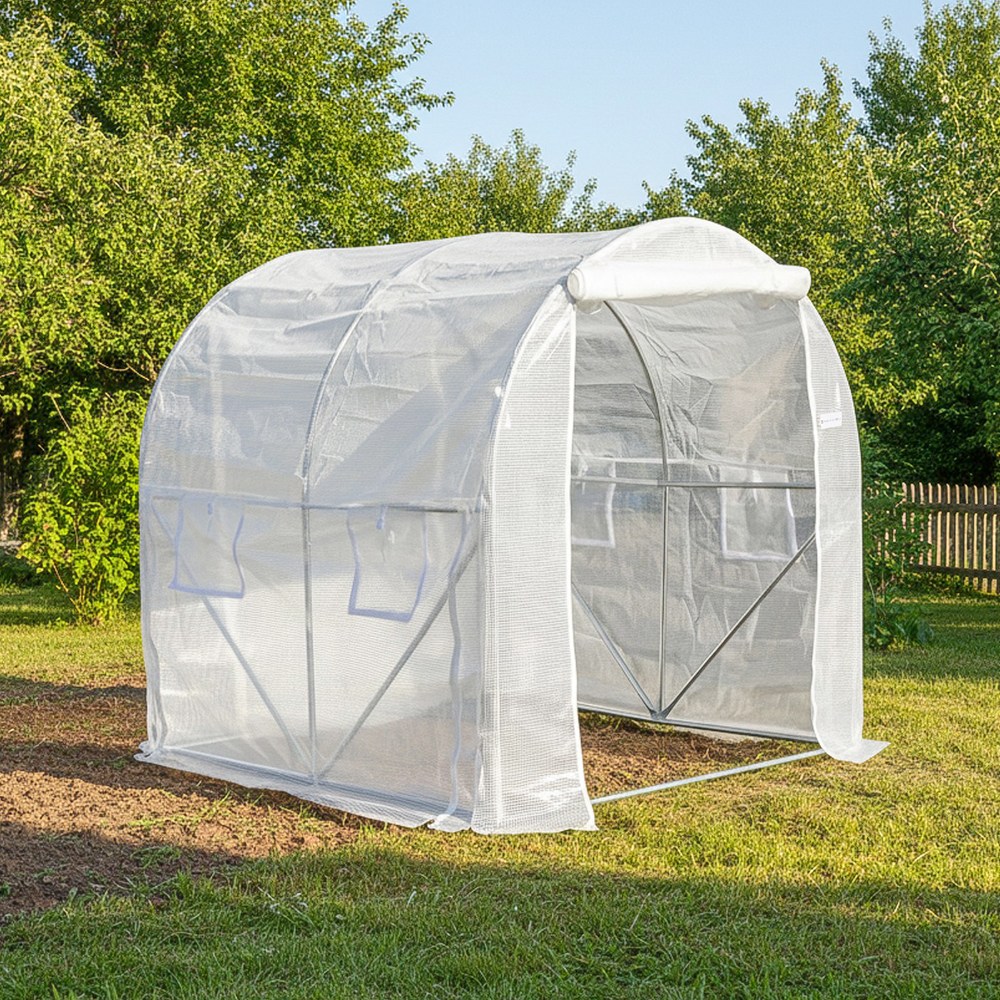 조립식 셀프 하우스 2X2M 비닐하우스 야외 다육이 농막 온실 자재 텃밭 옥상 농장 화원 창고, 화이트 85,000원