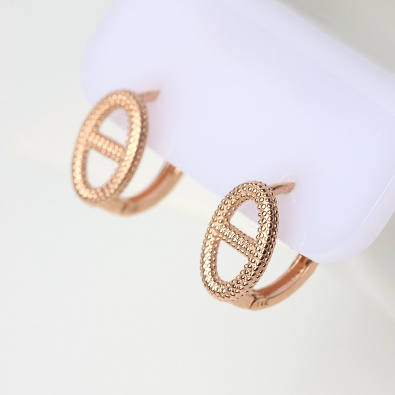 오로프 전체 14K 금 그리크 원터치 링 귀걸이 358,120원