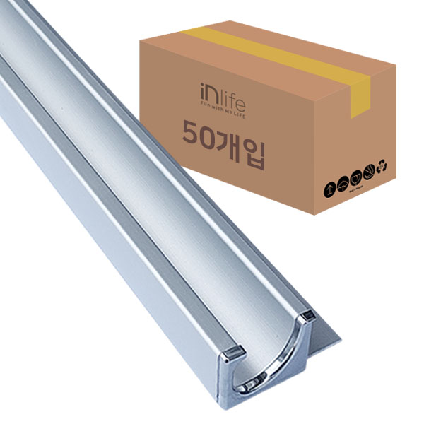 인라이프 가구 싱크대 스마트바 18T 손잡이 실버무광 496mm 50개입 박스 166,200원