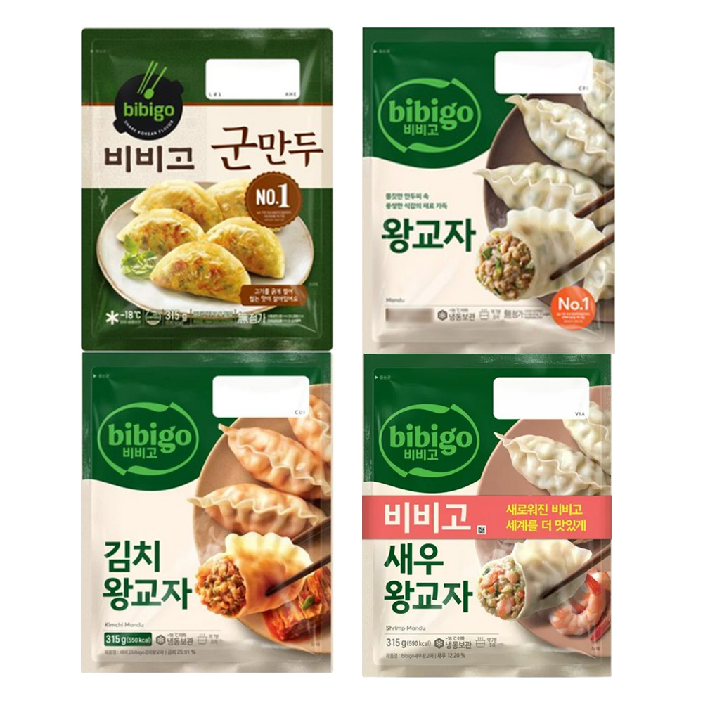 비비고 냉동 왕교자 315g (새우왕교자+왕교자+김치왕교자+군만두) 1개씩, 1세트, 1.26kg 19,370원