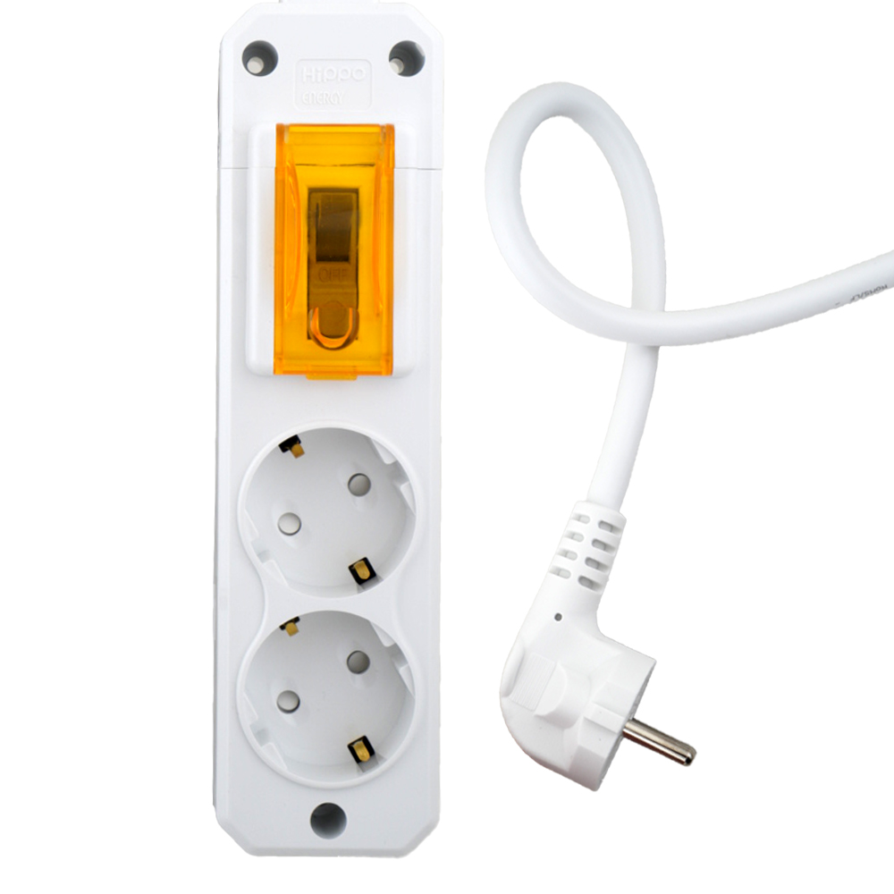 HiPPO 고용량 멀티탭 2구 배선차단용 전기난로 콘센트 27,500원