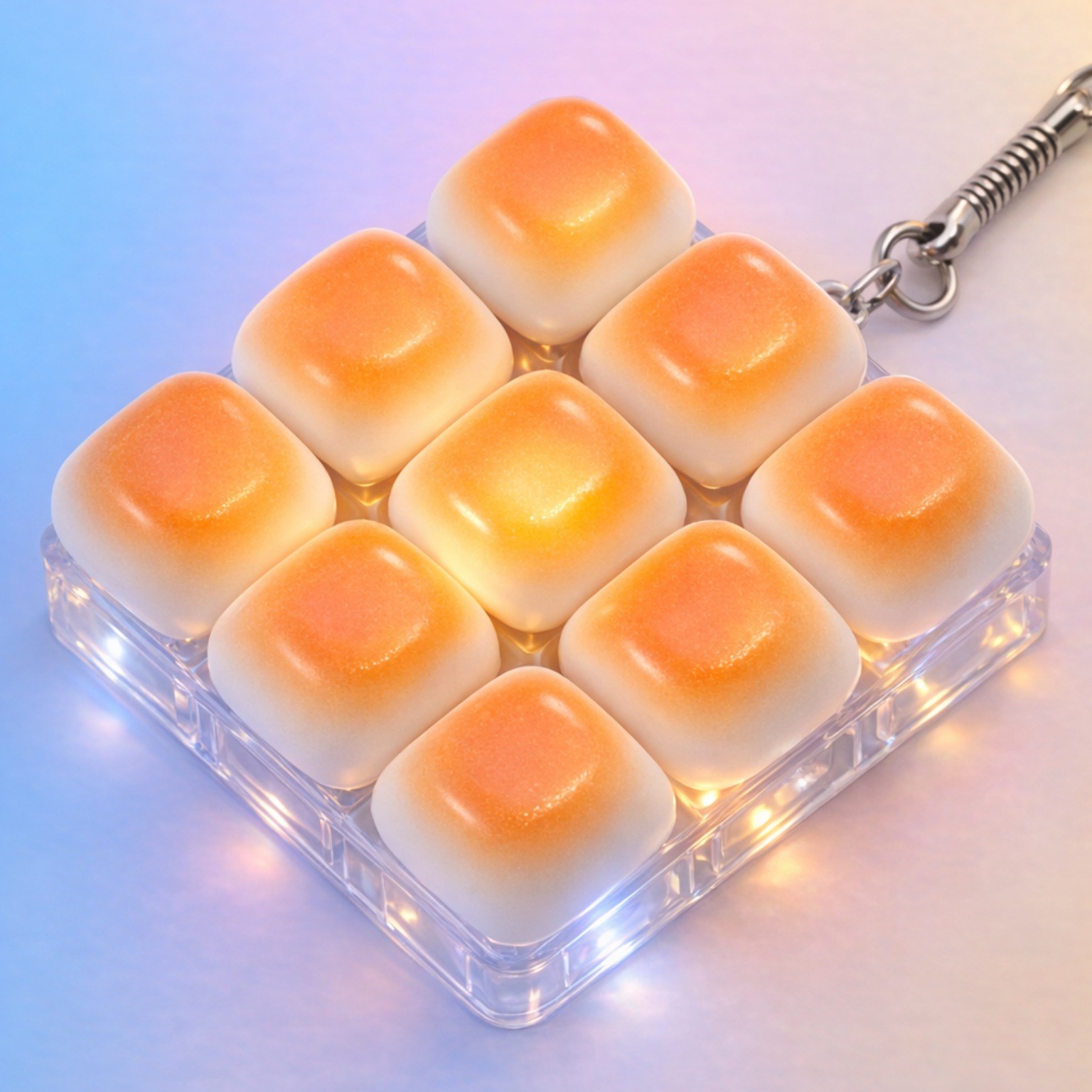 LED 키캡 키링 9구 식빵 마시멜로 미니 키보드 11,500원