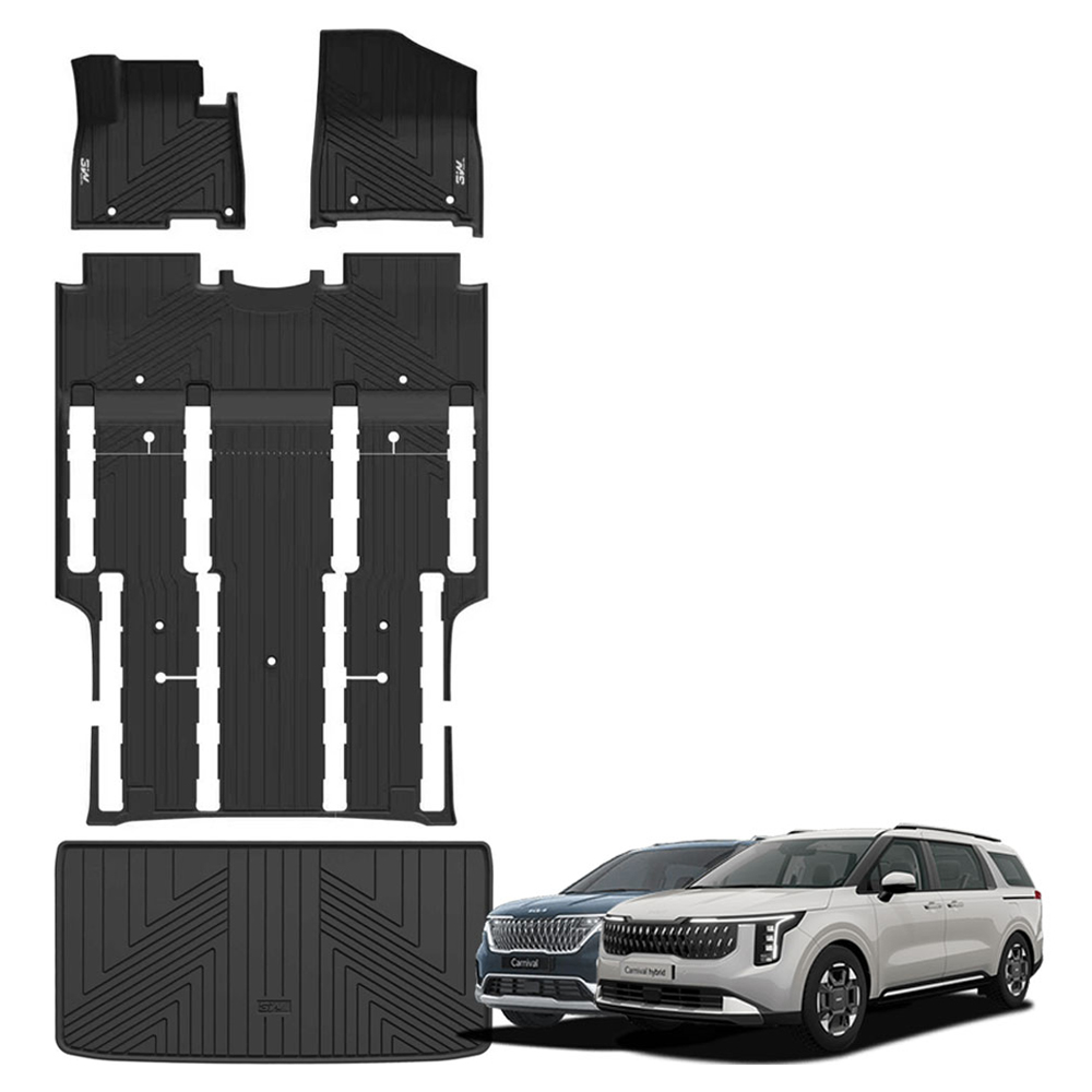 3W에코라이너 TPE 카매트 카니발 KA4 9인승 가솔린 1열 + 2열 + 3열 + 4열 세트, 블랙, 디젤 2023~ 434,000원