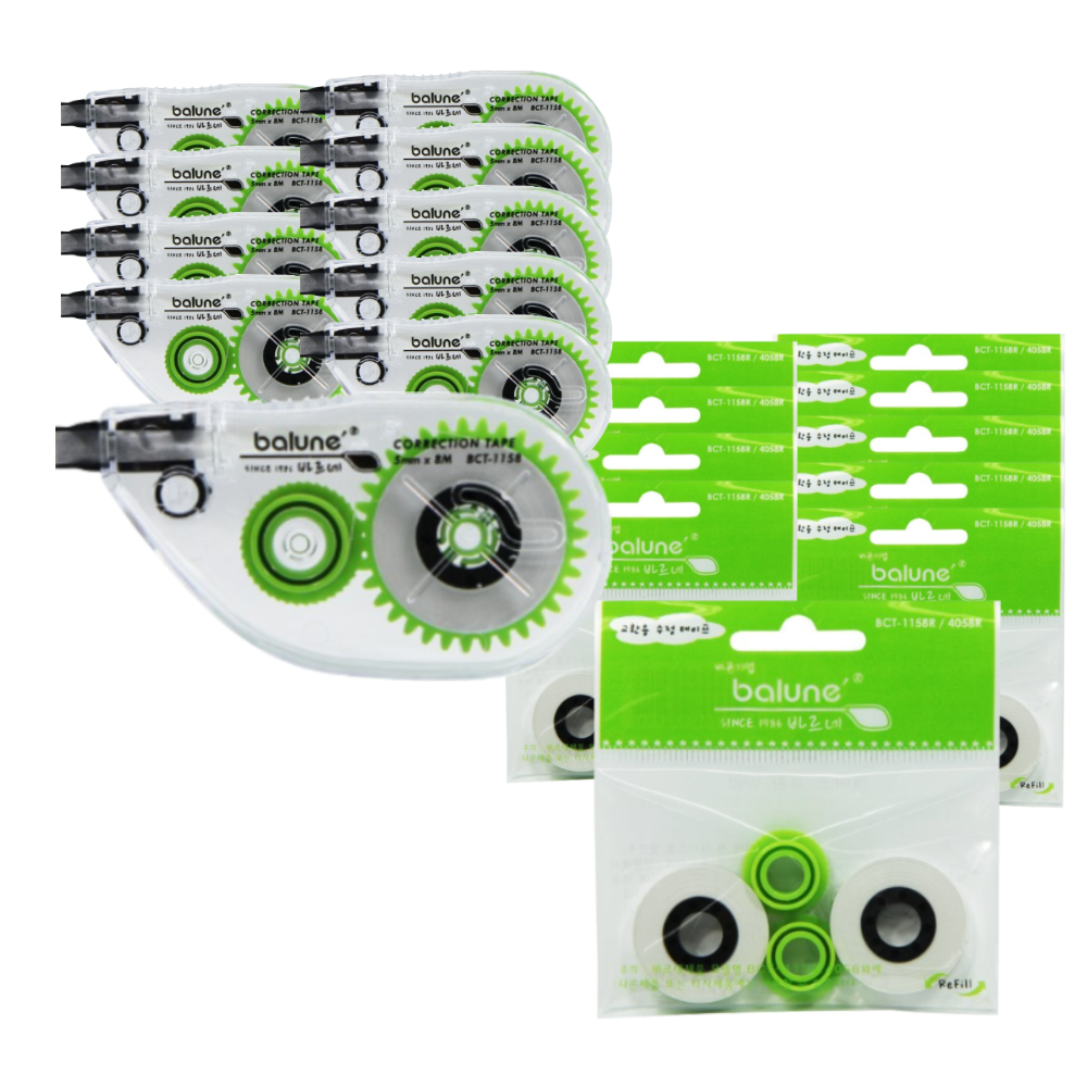 [인터탑] 동기 바르네 수정테이프 5mm*8M & 리필 20개 한박스 BCT-1158, 20개 29,500원