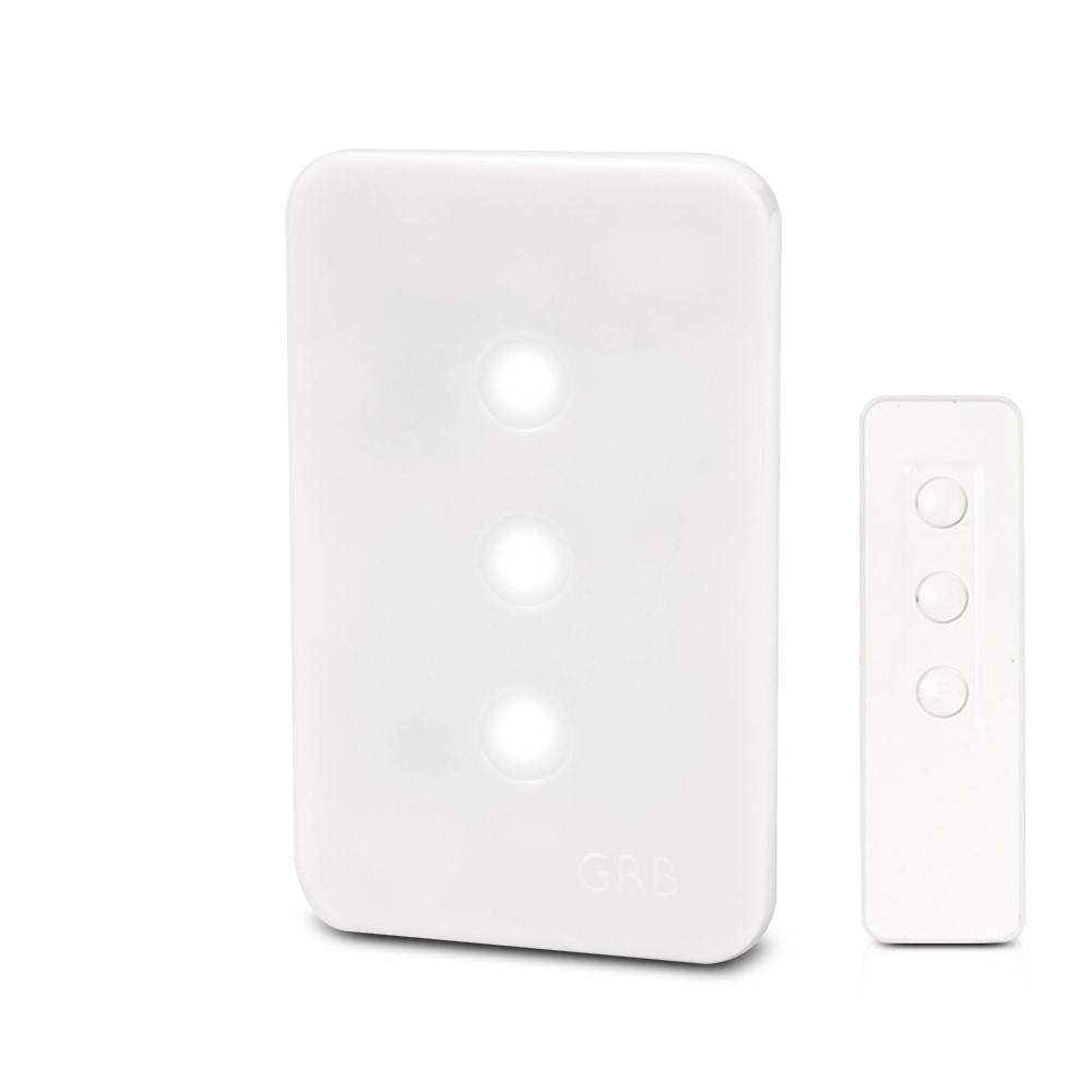 GRB 무선 전등 스위치 자동 스마트 터치식 2구 화이트 방 화장실 소등 원격 타이머 적외선 리모컨, 1개 34,000원