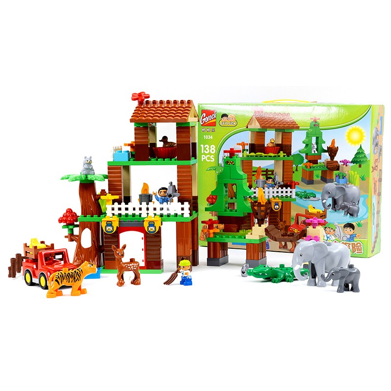 제노그로우 블럭놀이 야생동물원 레고호환블럭 유아블럭 어린이날선물 졸업선물 입학선물, 1개 35,900원