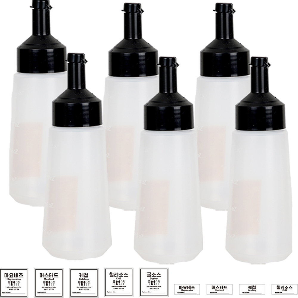 에이엘에스 원터치 소스통 블랙캡 왕대 6p + 2종 라벨지 세트 23,100원