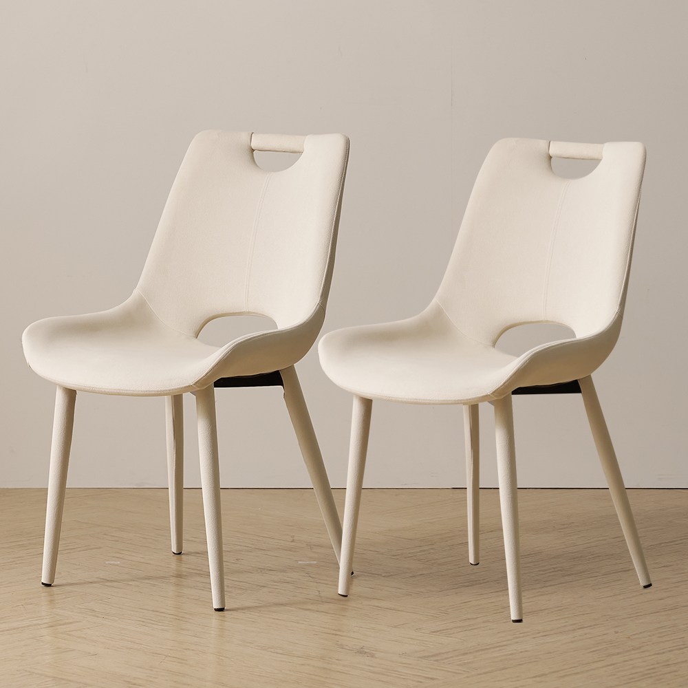 [1+1]파로마 이즈 토니 패브릭 카페 식탁 의자, 2개, 베이지, 현재가 99,700원