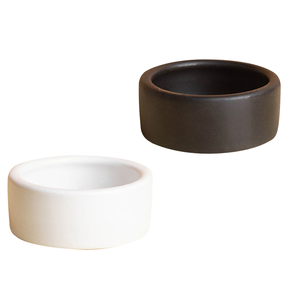 레몽크리프 소동물 세라믹 먹이그릇 S 2종 세트, 화이트, 블랙, 1세트 5,200원