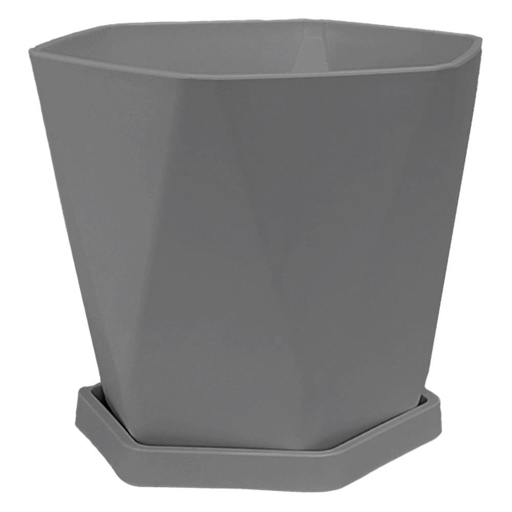 데일드 플라스틱 인테리어 가드닝 육각 화분 + 받침 세트 9,700원