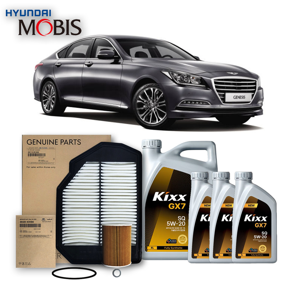 제네시스 DH 3.3/3.8 가솔린 (13-16년식) 킥스합성유+순정필터세트 5W20, 1개 94,190원