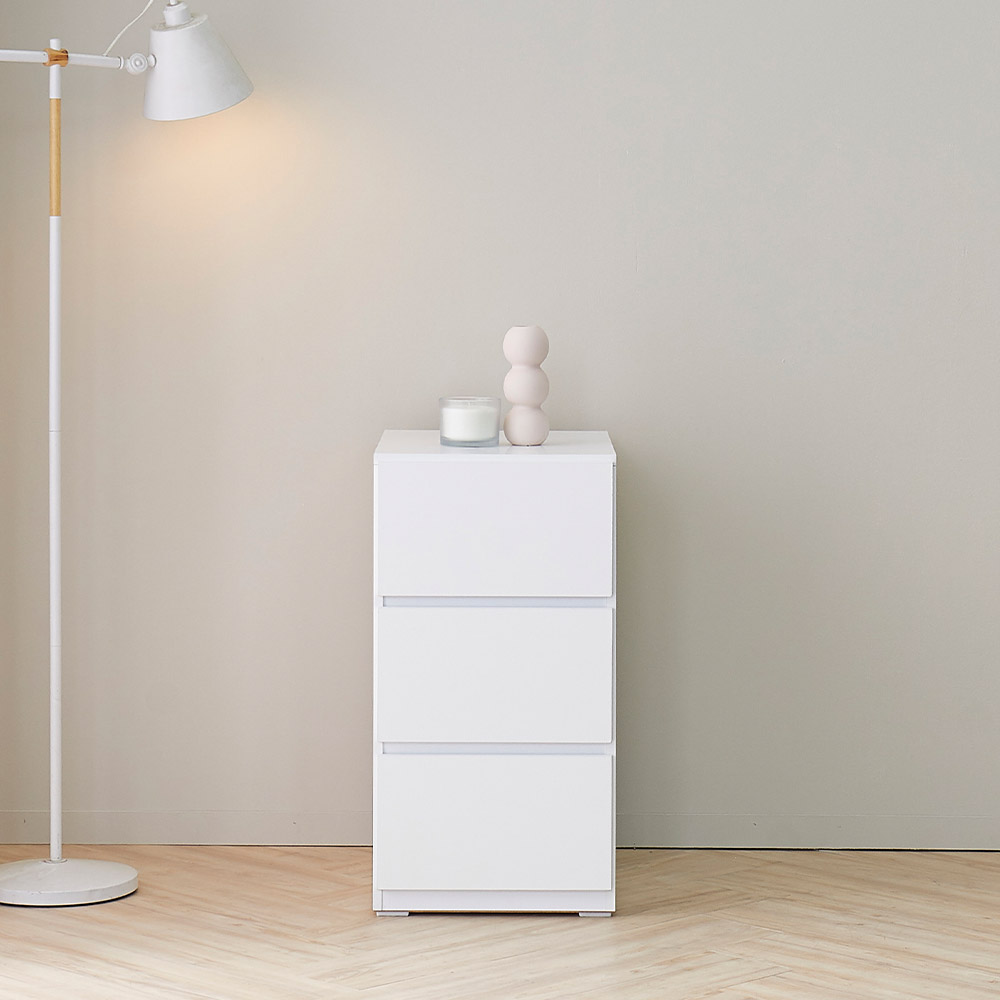 퍼스웰 도도스 LPM코팅 광폭400 3단 틈새서랍장(DO_009), 화이트 85,000원