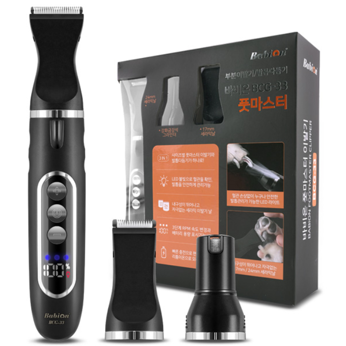 바비온 반려동물 풋마스터 부분이발기 BCG-33, 블랙, 1세트 59,800원