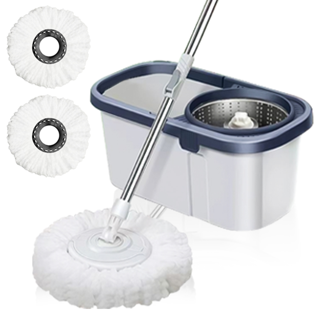 아뜰라임화이트 물걸레 청소기 회전식 통돌이 탈수통 + 밀대봉 + 극세사 걸레 2개입 네이비 18,990원