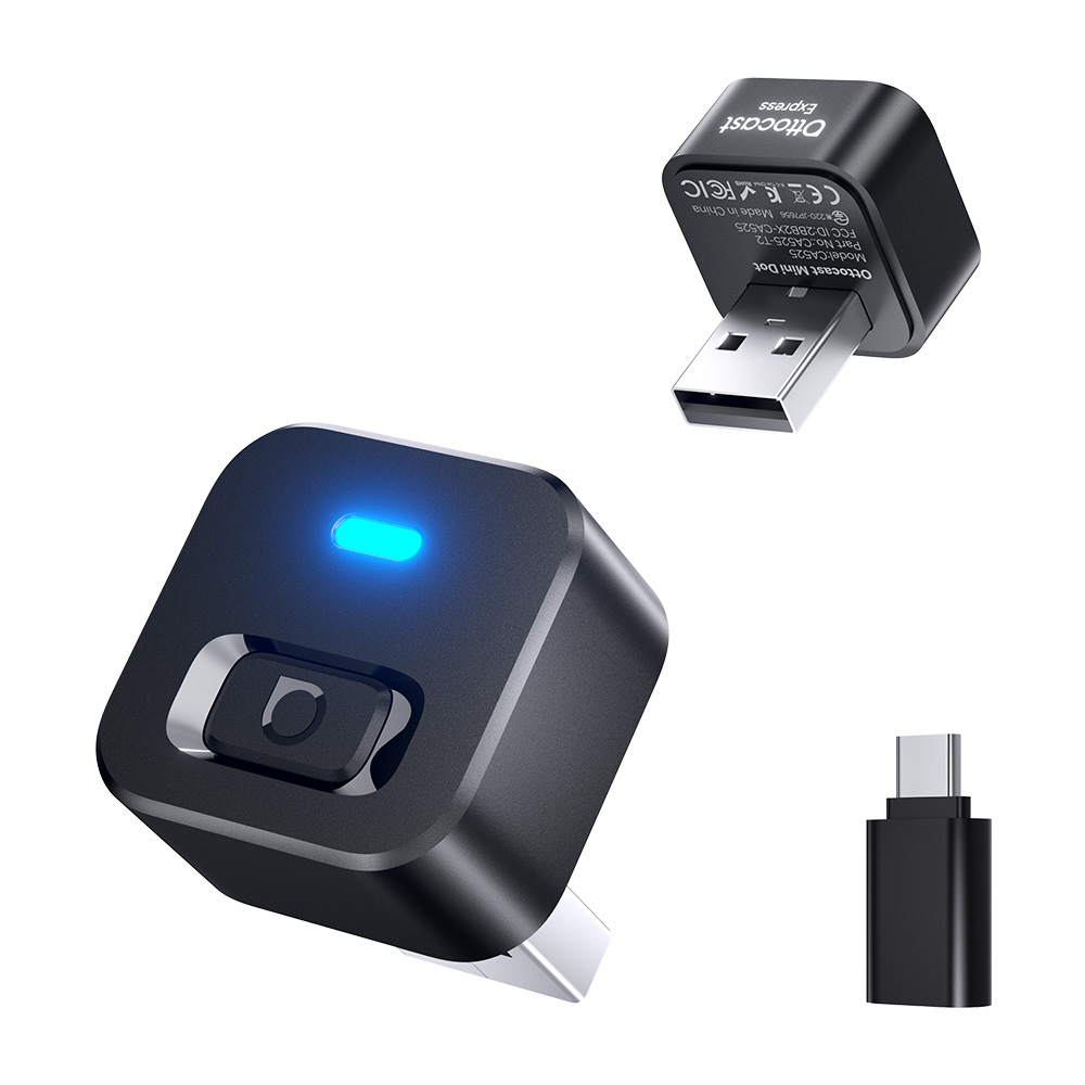 오토캐스트 미니 자동차 어댑터 무선 카플레이 안드로이드 오토 2in1 플러그 앤 플레이 스마트 버튼 지원 현대 기아 호환, 블랙, CA525-T2 41,900원