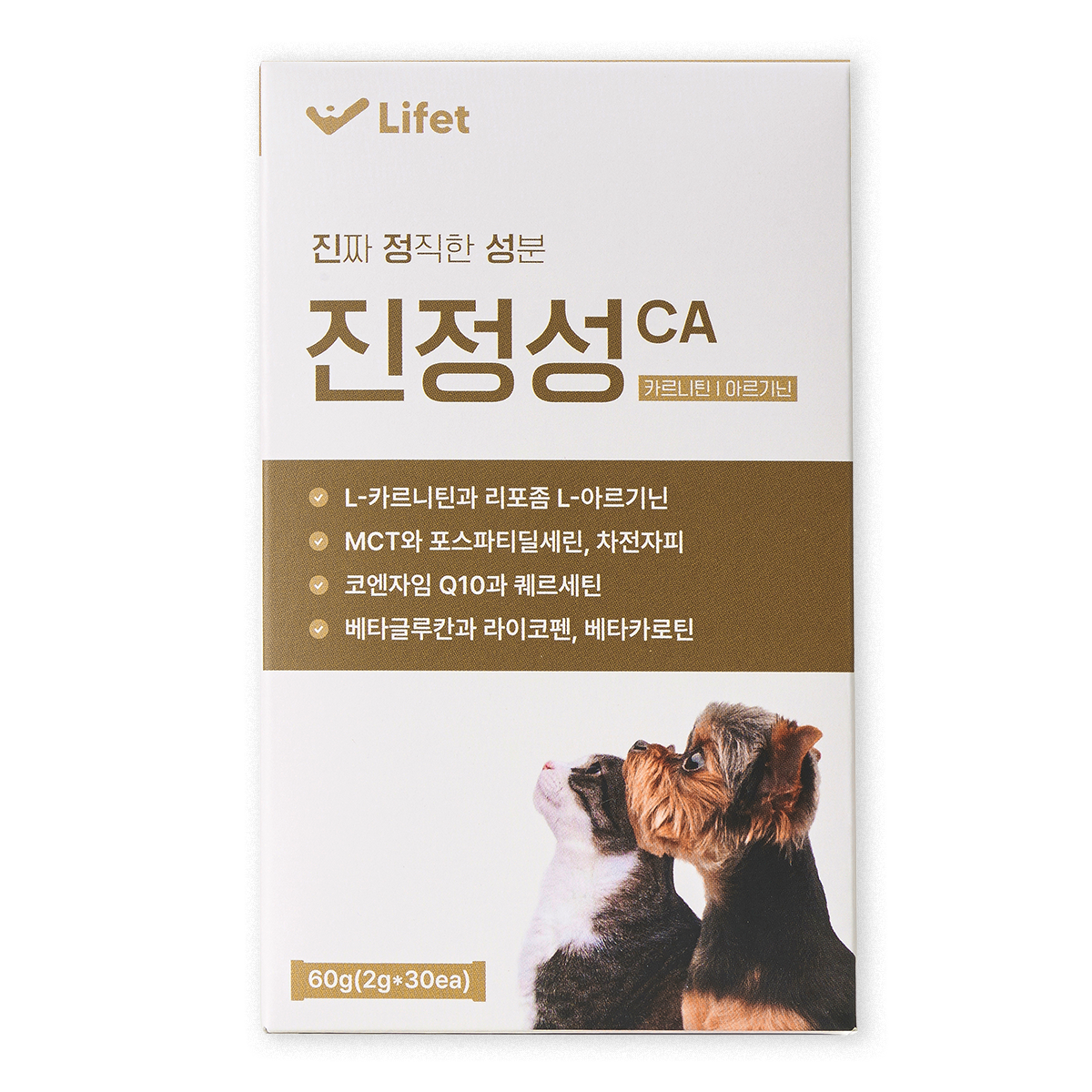 진정성 CA 당뇨 다이어트 영양제 강아지 고양이 카르니틴 아르기닌 혈당 체중 조절 비만, 1개, 체중 관리, 30회분 25,000원