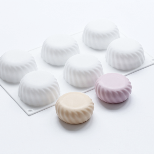 [이브닝메종] 회오리 주름 원형 6구 디자인 실리콘 다용도 몰드 7,400원