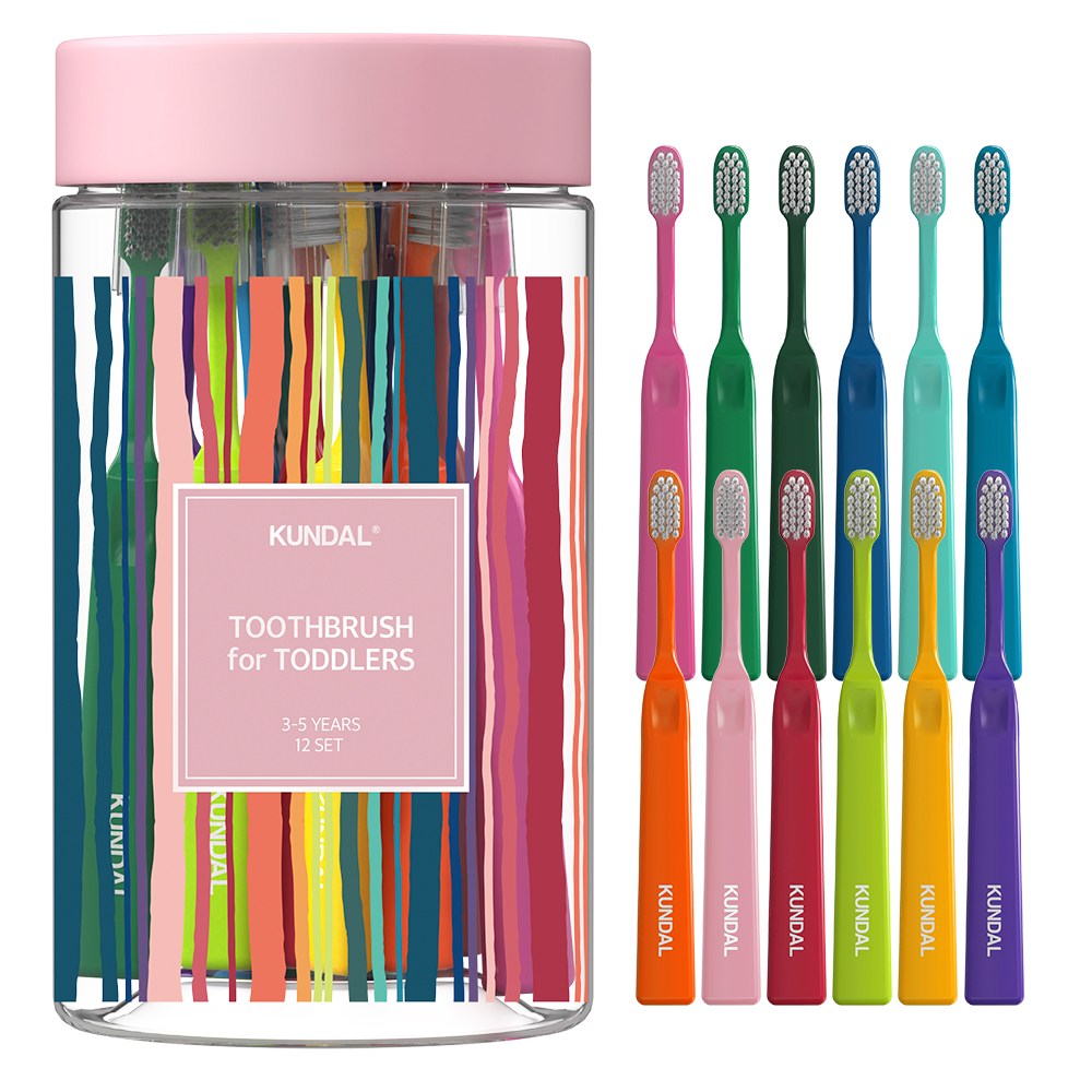 쿤달 딥 클린 항균 초극세모 유아칫솔 세트 17,500원